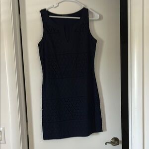 Banana Republic Black V-neck Asymmetrical Sheath Dress